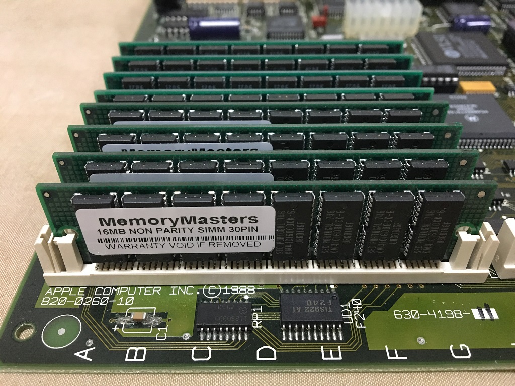 Macintosh SE/30等用メモリ30pin simm 16MBx4 - PCパーツ